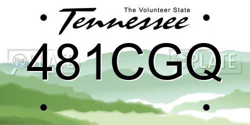 481CGQ Tennessee License Plate