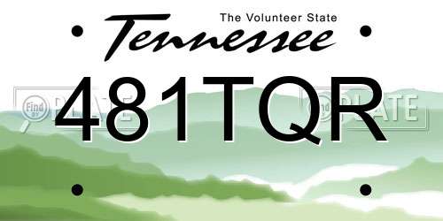 481TQR Tennessee License Plate