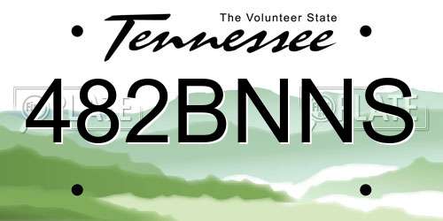 482BNNS Tennessee License Plate