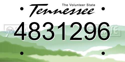 4831296 Tennessee License Plate