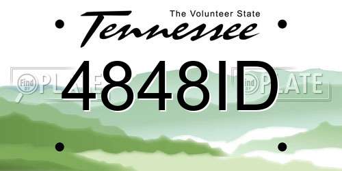4848ID Tennessee License Plate