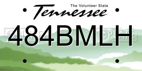484BMLH Tennessee License Plate