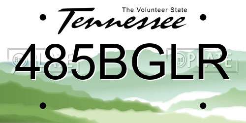485BGLR Tennessee License Plate