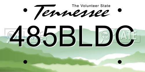 485BLDC Tennessee License Plate