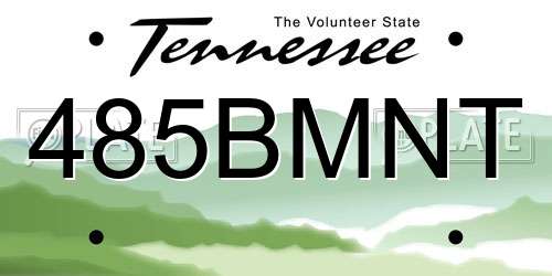 485BMNT Tennessee License Plate
