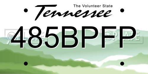 485BPFP Tennessee License Plate