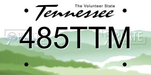 485TTM Tennessee License Plate