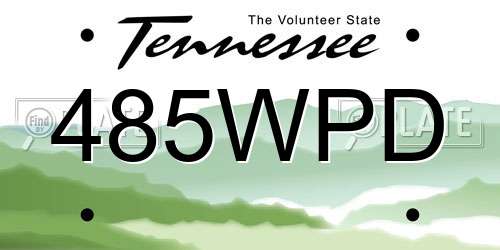 485WPD Tennessee License Plate