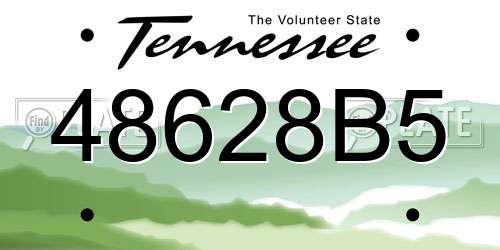 48628B5 Tennessee License Plate