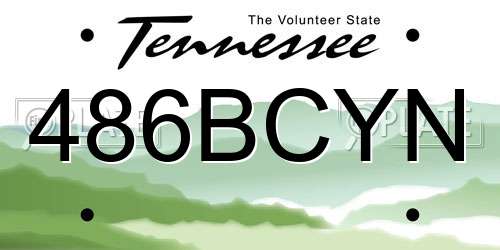 486BCYN Tennessee License Plate