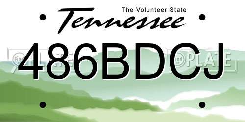 486BDCJ Tennessee License Plate