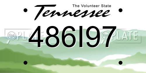 486I97 Tennessee License Plate