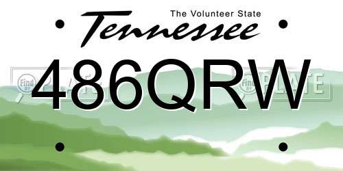 486QRW Tennessee License Plate