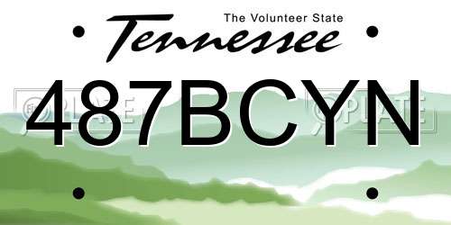 487BCYN Tennessee License Plate
