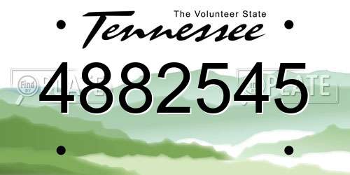 4882545 Tennessee License Plate