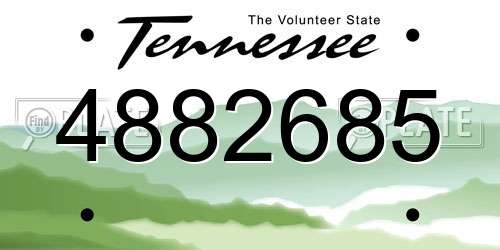 4882685 Tennessee License Plate