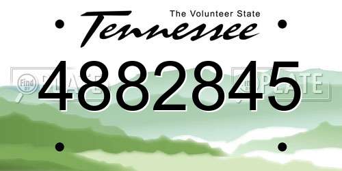 4882845 Tennessee License Plate