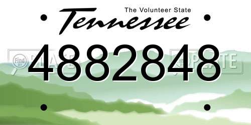 4882848 Tennessee License Plate