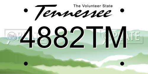 4882TM Tennessee License Plate