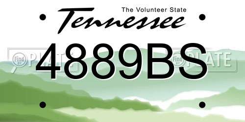 4889BS Tennessee License Plate