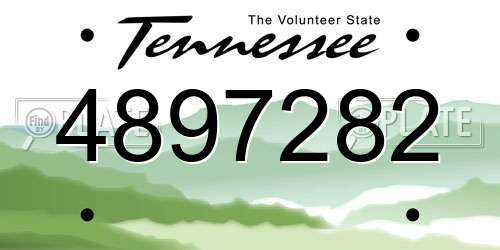 4897282 Tennessee License Plate
