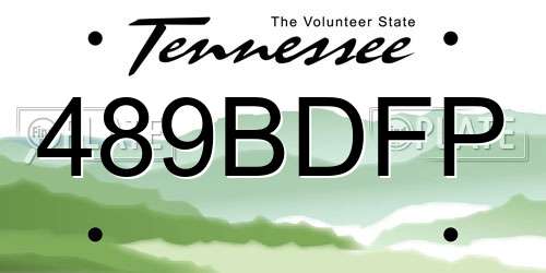 489BDFP Tennessee License Plate