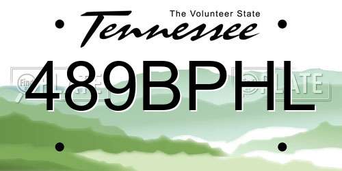 489BPHL Tennessee License Plate