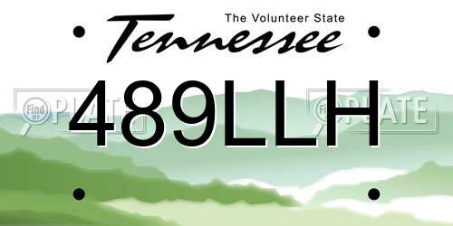 489LLH Tennessee License Plate