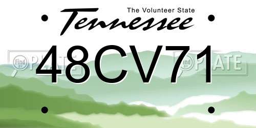 48CV71 Tennessee License Plate