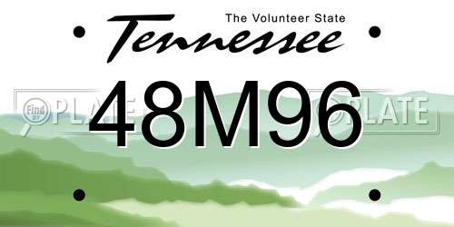 48M96 Tennessee License Plate