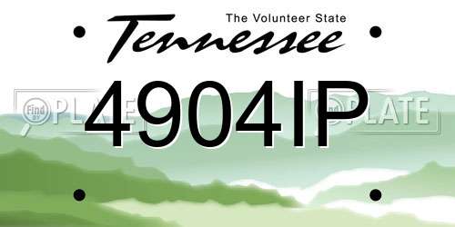 4904IP Tennessee License Plate