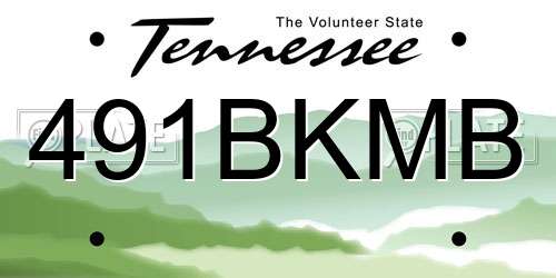 491BKMB Tennessee License Plate