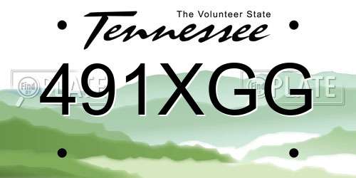 491XGG Tennessee License Plate