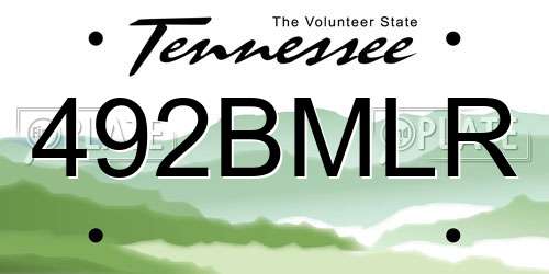 492BMLR Tennessee License Plate