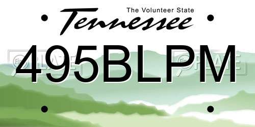 495BLPM Tennessee License Plate