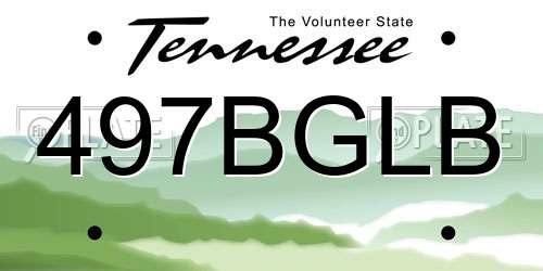 497BGLB Tennessee License Plate