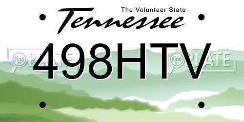 498HTV Tennessee License Plate