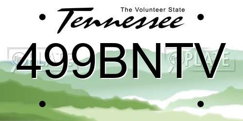 499BNTV Tennessee License Plate