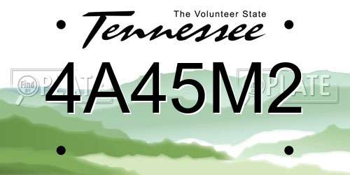4A45M2 Tennessee License Plate