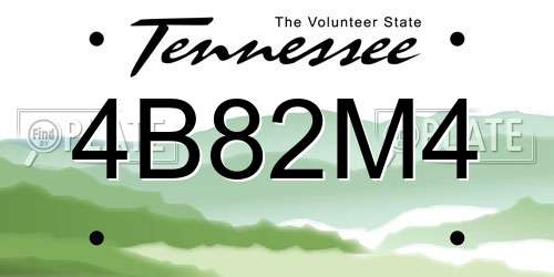 4B82M4 Tennessee License Plate