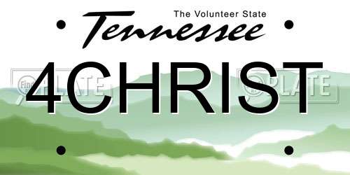 4CHRIST Tennessee License Plate