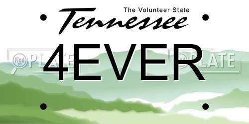 4EVER Tennessee License Plate