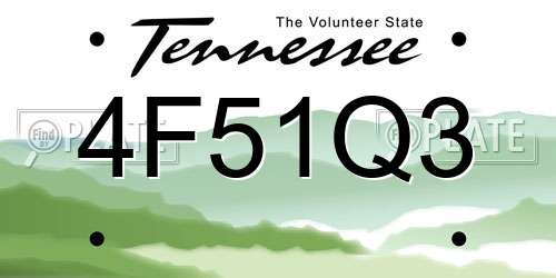 4F51Q3 Tennessee License Plate