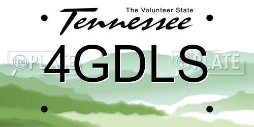 4GDLS Tennessee License Plate