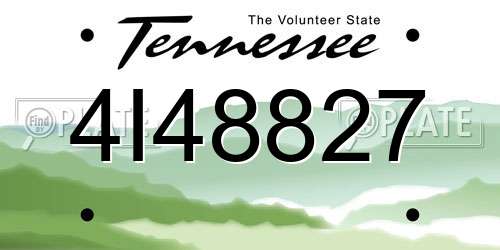 4I48827 Tennessee License Plate