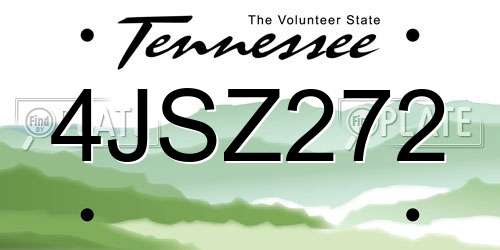 4JSZ272 Tennessee License Plate