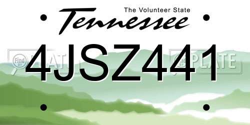 4JSZ441 Tennessee License Plate