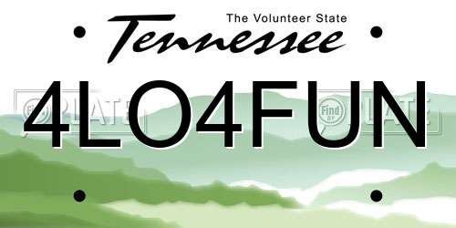 4LO4FUN Tennessee License Plate