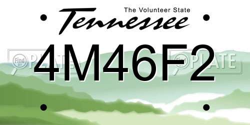 4M46F2 Tennessee License Plate
