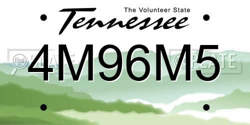 4M96M5 Tennessee License Plate
